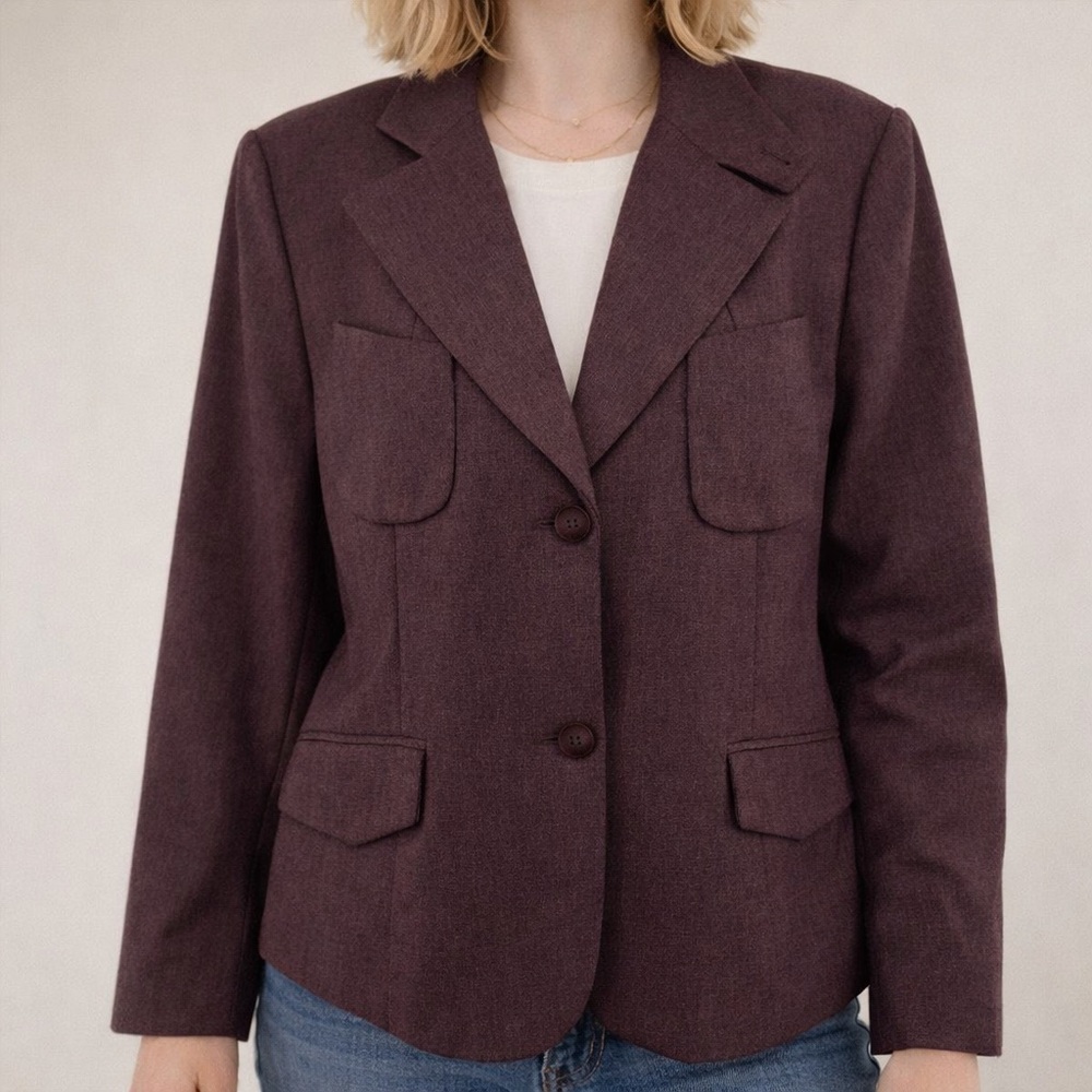 Worthington Women's Blazer in Deep Burgundy